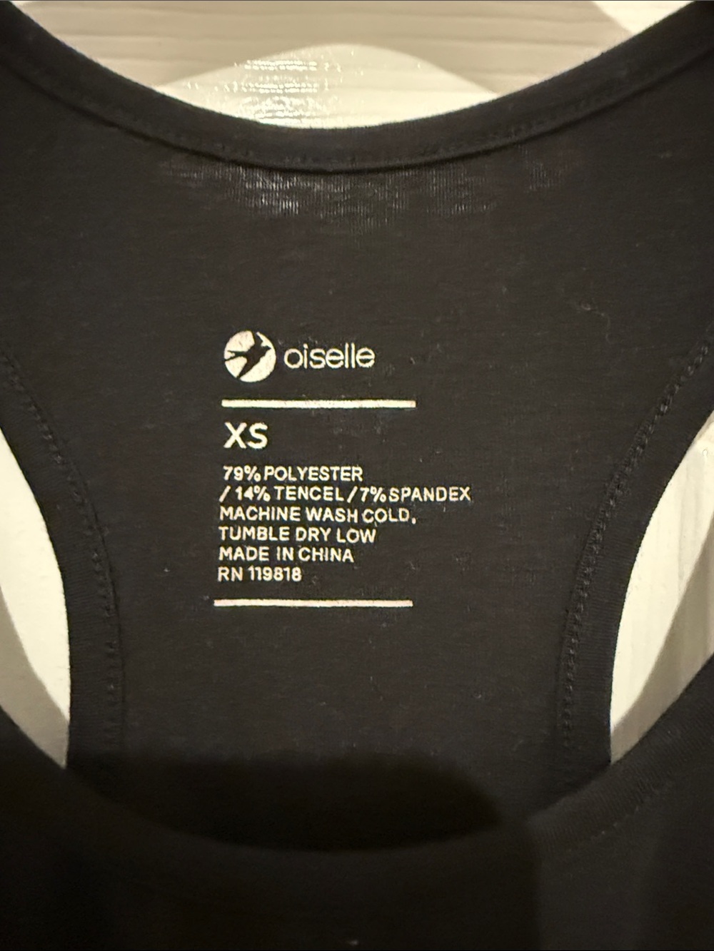 Oiselle Women’s Black Racerback Tank Top with White 'Faster As A Master' Print - Picture 2 of 4